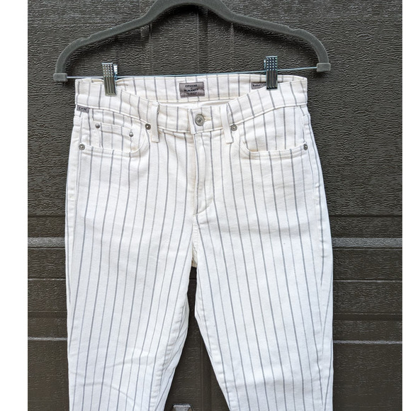 Citizens of Humanity Anthro Rocket Crop Striped High Rise Skinny Jeans - Picture 4 of 8